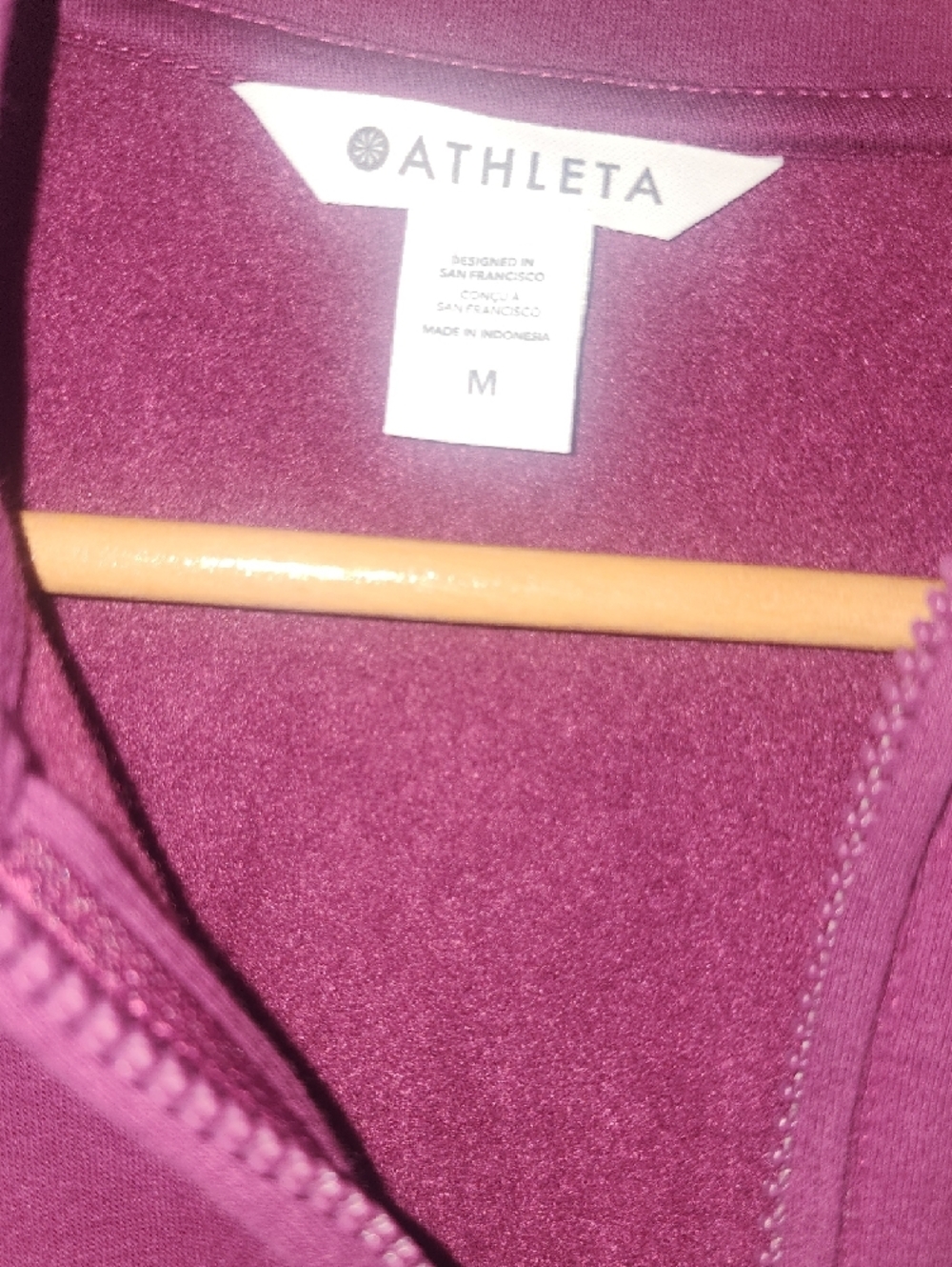 Athleta Zip-Up Sweater - Plum Size Medium - Picture 2 of 4
